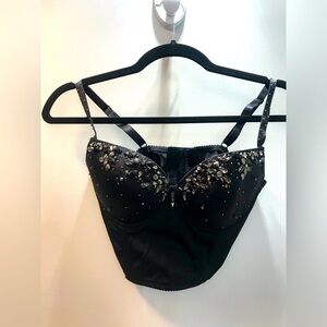 Bebe jewel crystal rhinestone bra top
